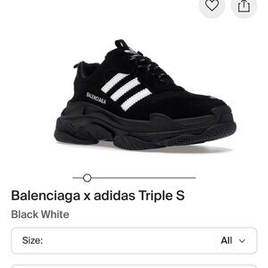 Balenciaga Black and White Sneakers